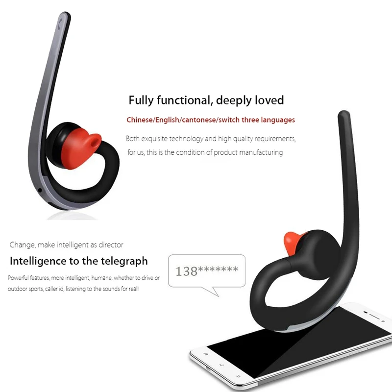 LYMOC Y3 Bluetooth Headsets Wireless with Mic Voice Control Earphones For Workout Business Driving Car Sport For iPhone