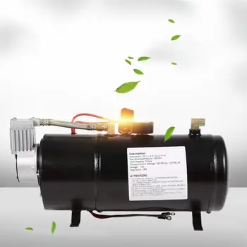 

DC 12V Air Compressor Pump Vehicile Tire Inflator For Truck Pickup On Board With 3 Liter Tank