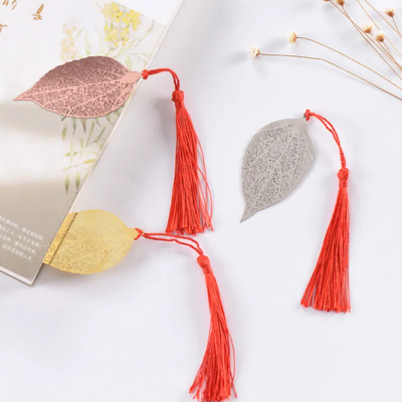 1 шт. креативные металлические листья Закладка китайский стиль Детские сувениры свадебные подарки подружки невесты для гостей обратно в школу подарок