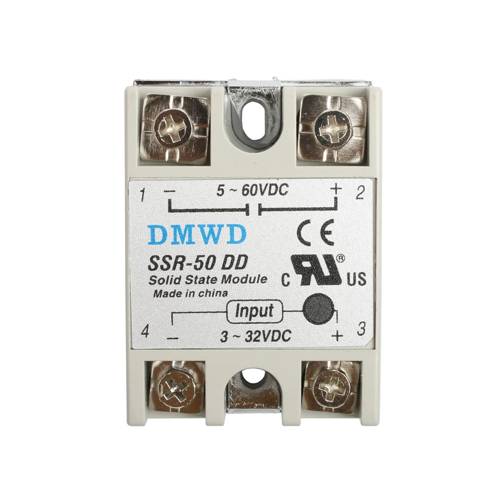 Лидирующий бренд твердотельные реле SSR-10DD SSR-25DD SSR-40DD SSR-50DD на самом деле 3-32 постоянного тока 5-60 DC полупроводниковое реле постоянного тока твердотельные