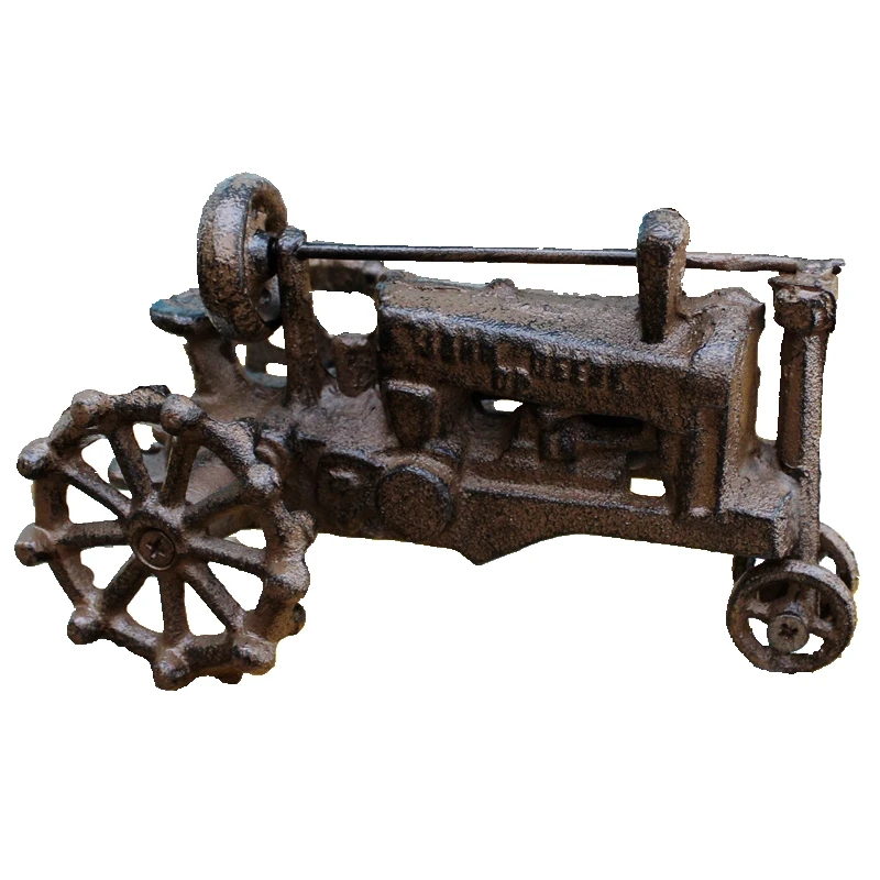 Antique Rustic Cast Iron Tractor Figurines Farm House Accents Home Tabletop Handmade Classic Tractor Model Small Iron Decoration Antique Rustic Cast Iron Tractor Figurines Farm House Accents Home Tabletop Handmade Classic Tractor Model Small Iron Decoration