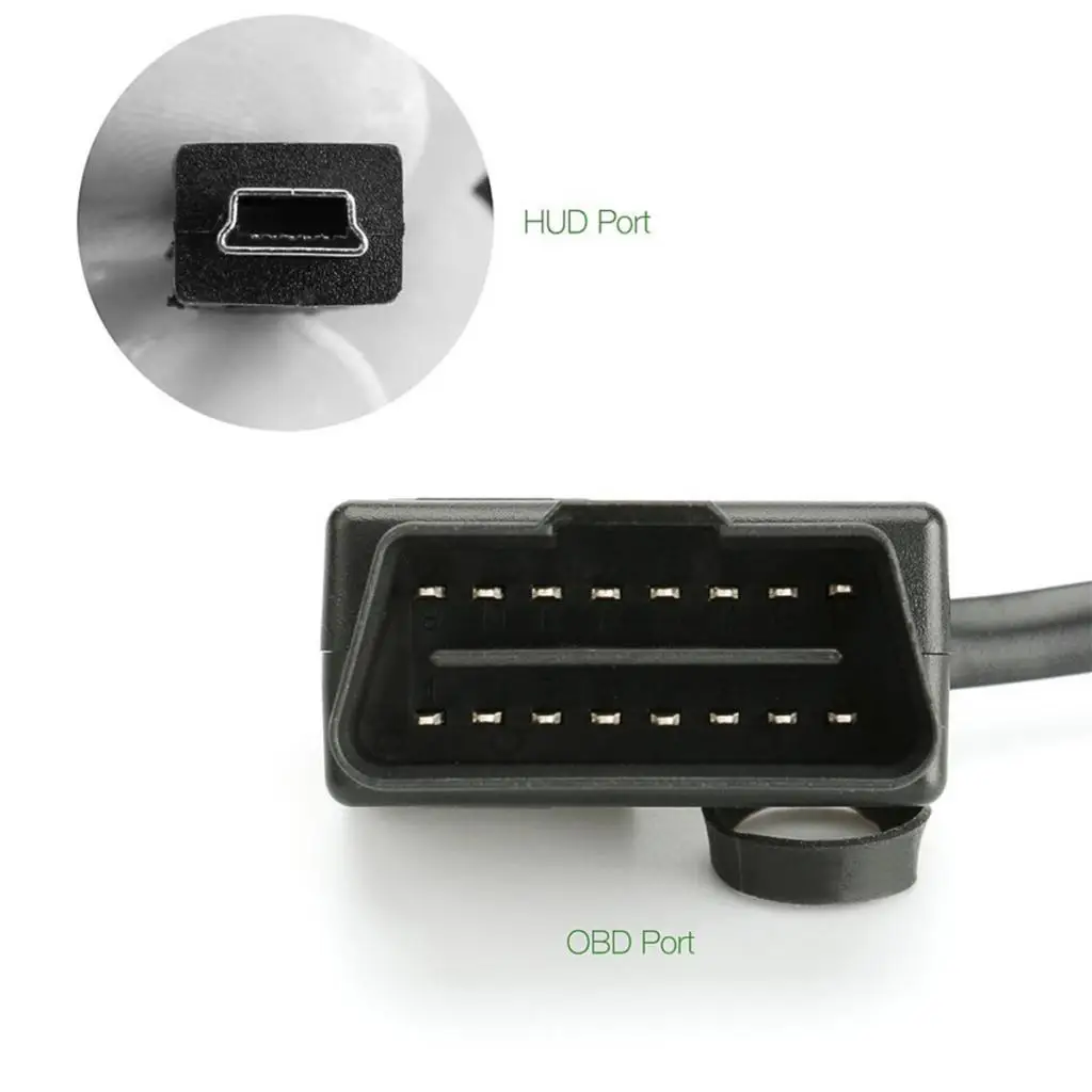 OBD II OBD 2 16 Pin To Mini USB ConnectCable For Car HUD Display