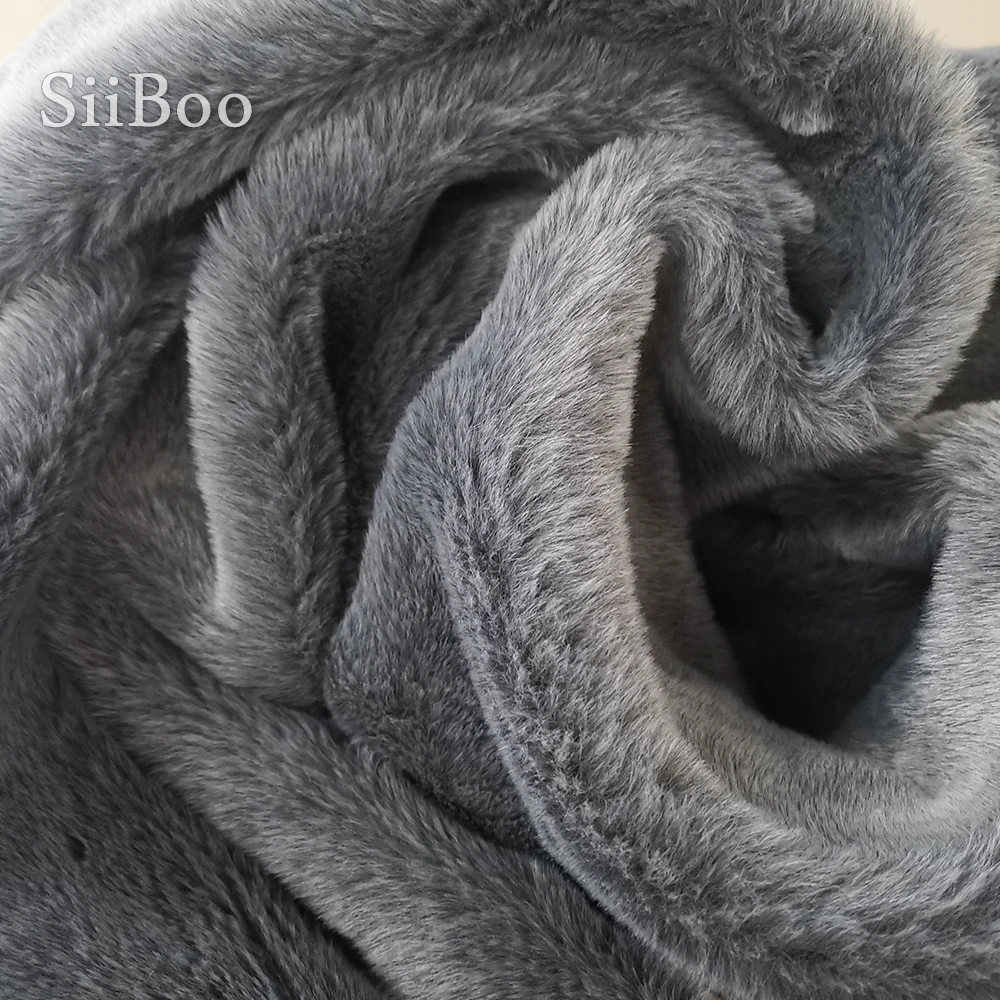 6 цветов однотонная ткань из искусственного кроличьего меха для зимнего пальто