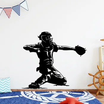 

Creative baseball Wall Art Sticker Modern Wall Decals Quotes Vinyls Stickers Living Room Children Room Mural Poster