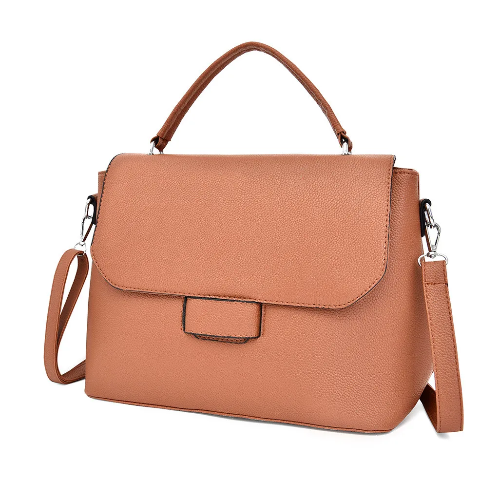 

2020 Women's New Wild Solid Color And Durable Tote Handbag Messenger Shoulder Bag Women Handbags Female Travel Bag 0101