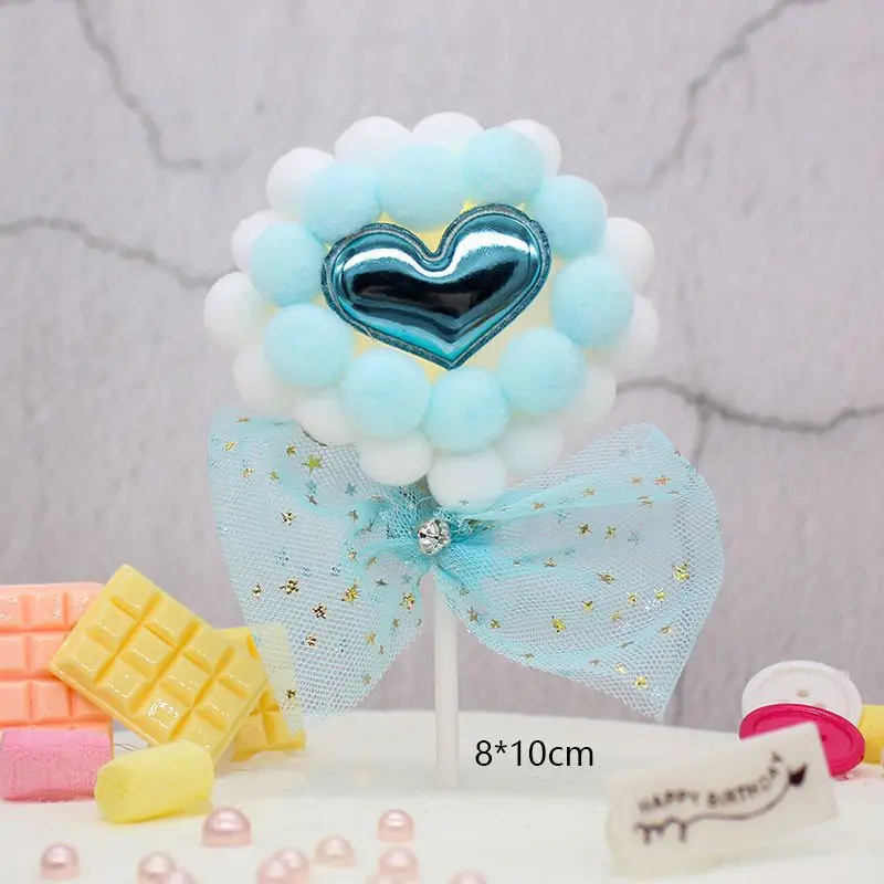 1 шт. любовь Топпер для торта в форме сердца светящаяся Русалка счастливые топперы для торта на день рождения для детского душа торт украшения инструменты