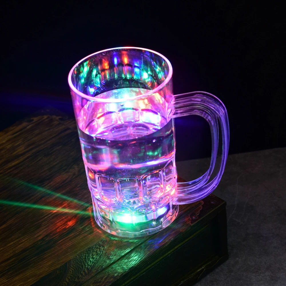 Creative Induction Luminous Beer Cup LED Mug Wine Light Cup Decortions Present Gift Wedding Bar Celebration 2