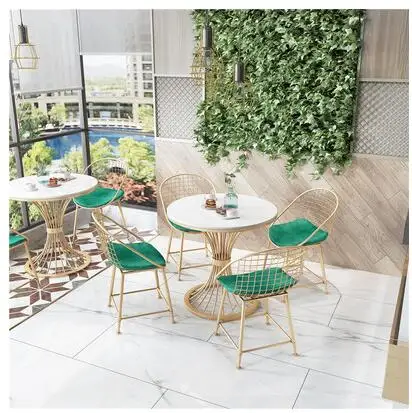 US $166.40 Simple negotiation table and chair combination leisure reception rest area business reception tea shop dining table small round