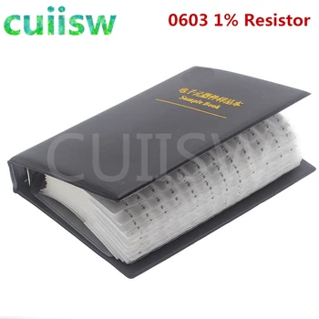 

0603 SMD Resistor Sample Book 1% Tolerance 170valuesx50pcs=8500pcs Resistor Kit 0R~10M