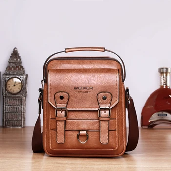

2020 Men Messenger Bags Crossbody Business Casual Large Capacity Handbag Male PU Leather Shoulder Bag Women