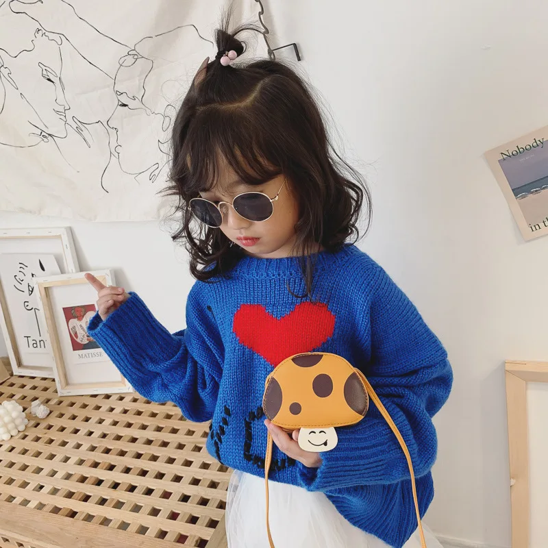 

2019 Summer New Style CHILDREN'S Single-shoulder Bag Cute Small Mushroom Girls Shoulder Bag Korean-style Children Change Accesso