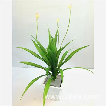 

High-quality Imitation 26 PCs Orchids Placed Simulation Bonsai Plastic Flower Artificial Flower Artificial Magnolia Grass Plant