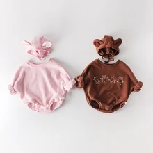 Infants Children Bodysuits Cute Cartoon Bear Cotton Rompers for Boys and Girls Hot Sale Kids Clothes