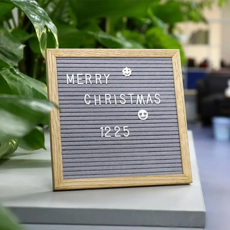 10x10 Inches Felt Cloth Message Board Home Decor Wooden Schedule Modern Chalkboard Blackboard Bulletin Board