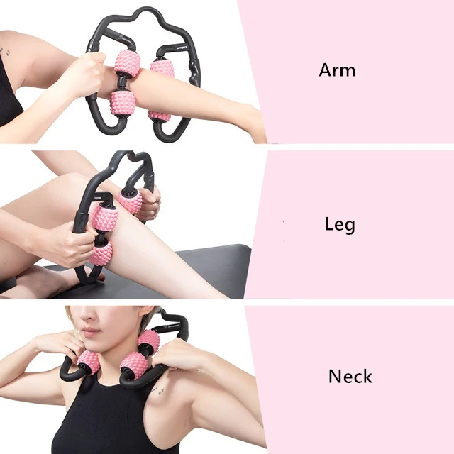 Fitness Ball Hand Arm and Leg Roller Massage Stick Pressure Trigger Point Massage Tool Deep Tissue Massager