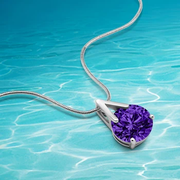 

Vintage Natural Quartz Jades Amethysts Claw Pendant Necklaces 925 Silver Fashion Sweet Romantic Women Jewelry Gift