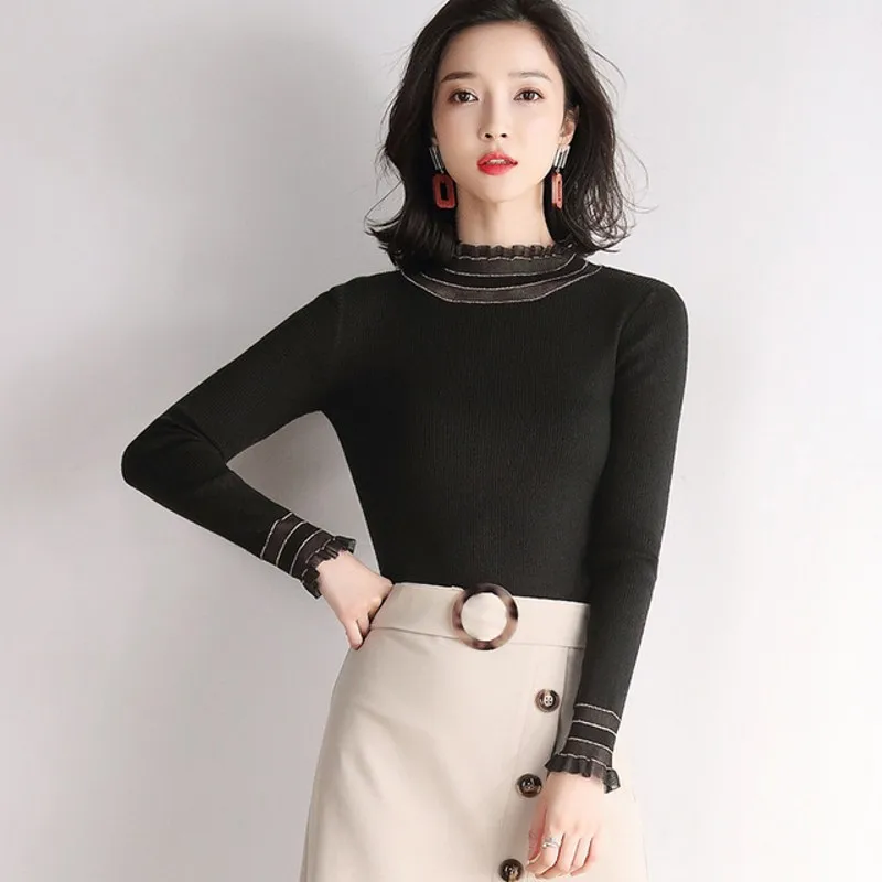 

Women sweaters high quality autumn winter clothing for female fashion designer o-neck pullovers full sleeve knitted girl tops
