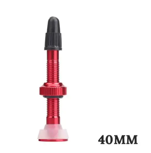 1pcs 40mm red 1 шт. 40 мм/60 мм MTB дорожный велосипедный расширитель клапана ультра-светильник алюминиевый с бескамерным сердечником клапана для велосипедных аксессуаров Bolany - Цвет: 1pcs 40mm red