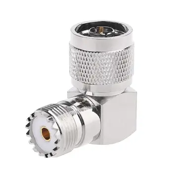 

Stainless Steel RF Coaxial Coax Adapter N Male to M Female Right Angle Metal Converter for Wireless LAN Devices Antennas