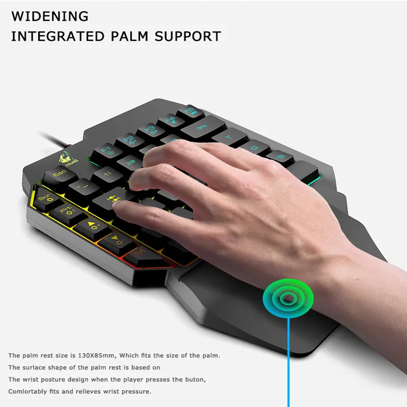 Портативный Одноручный USB 39 ключ PUBG клавиатура конвертер Plug And Play Проводная