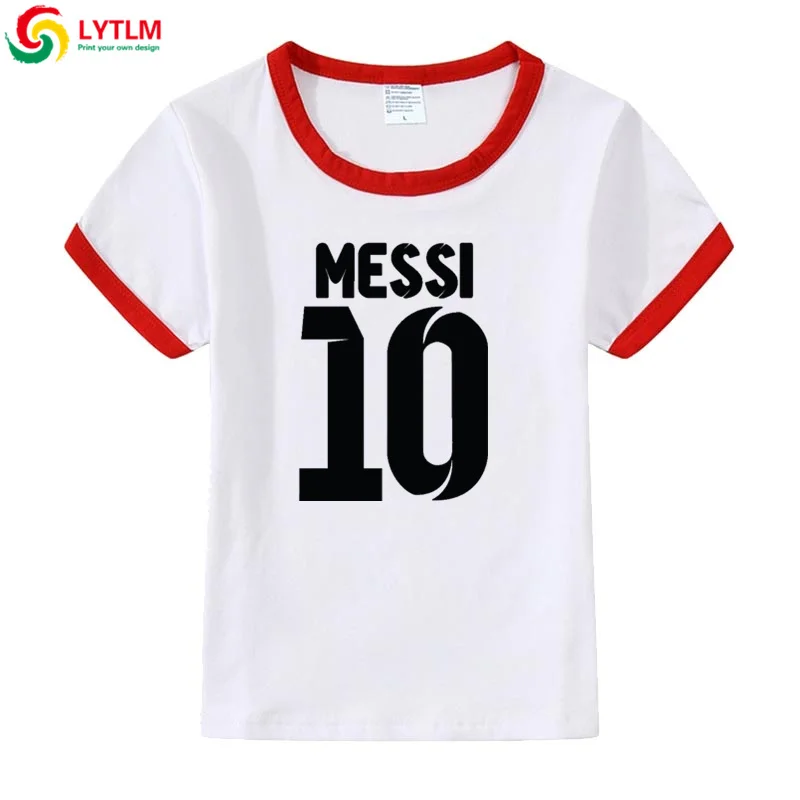 LYTLM Messi/футболка с короткими рукавами для маленьких мальчиков футболка для мальчиков Lionel Messi летняя одежда для маленьких девочек топы для маленьких девочек