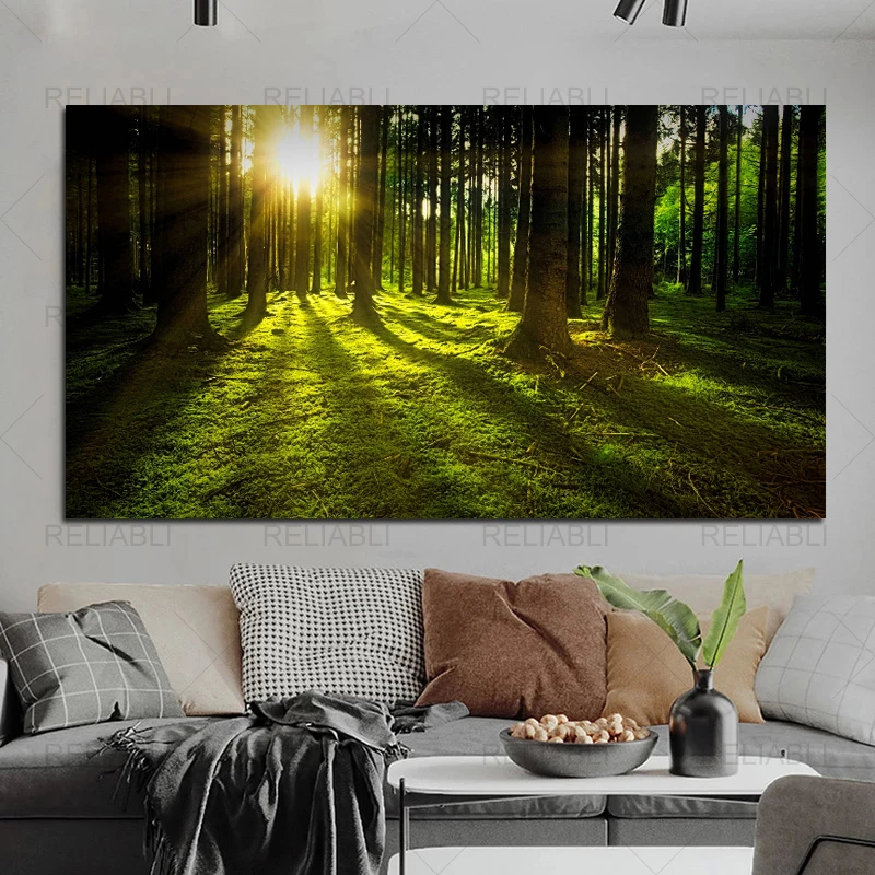 Bewolkt Alvast Duiker Nordic Landschap Posters En Prints Bos Boom Silhouet Canvas Schilderij Muur  Foto 'S Voor Woonkamer Home Decoratie Cuadros|Schilderij & Schoonschrift| -  AliExpress