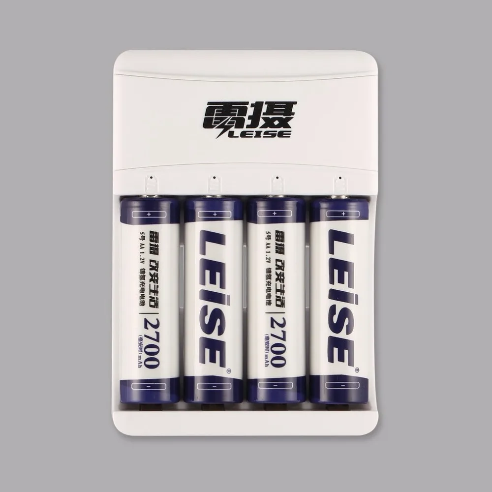 LEISE 4 слота Смарт USB аккумуляторная батарея зарядное устройство с Светодиодный индикатор зарядки для AA и AAA Ni-MH батареи