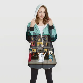 

2019 Woman's Plus Size 3d Print Patternl Convertible Hoodie Jackets 100% Polyester Tops Soft Jacket Woman Customer Design Wy38