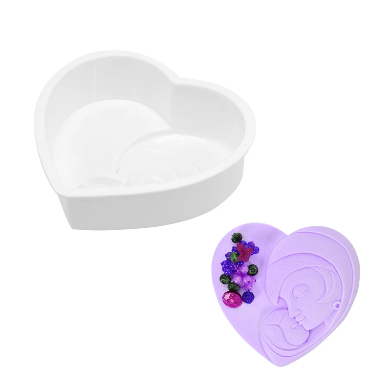 Силиконовая форма для торта в форме сердца выпечки шоколадного мусса десертов