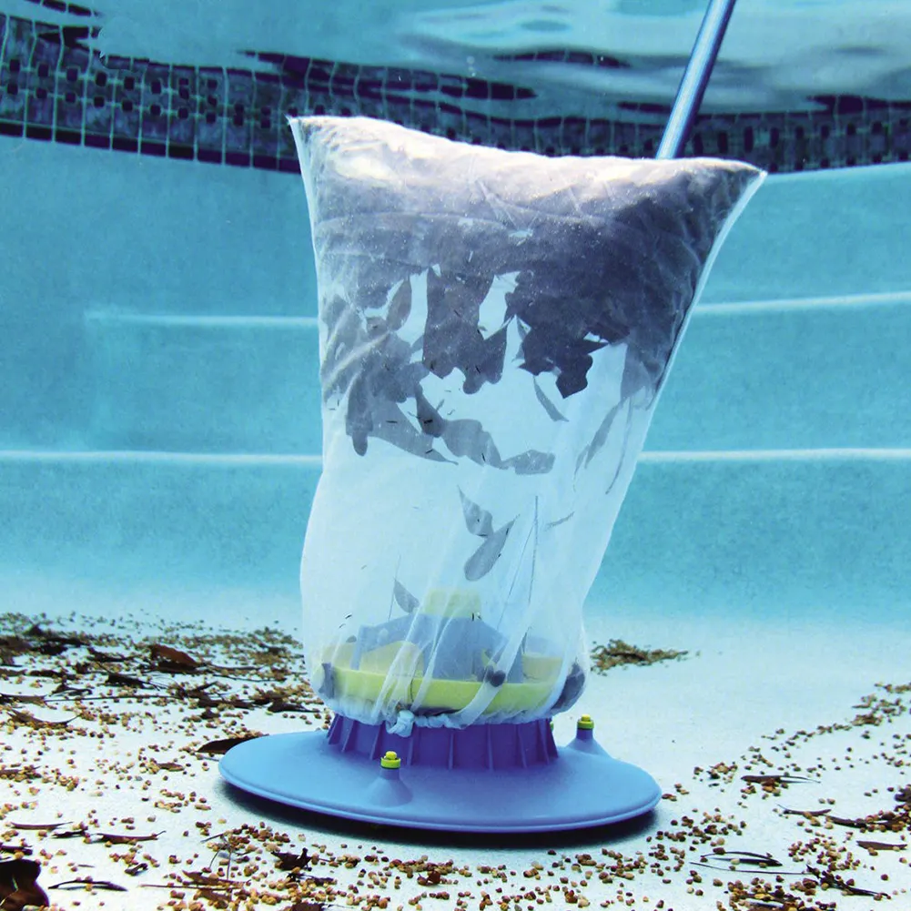 Outil de nettoyage de piscine, tête d'aspiration avec sac en maille, aspirateur de piscine, éléments extérieurs portables