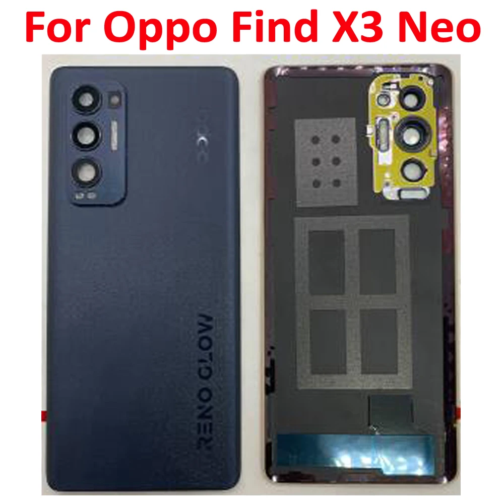 Оригинальная задняя крышка батарейного отсека для Oppo Find X3 Neo 5G стеклянная дверь