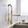 Luxury Black And Rose Gold Spring Pull Down Kitchen  Faucet Hot And Cold Water Mixer With Deck Mounted Tap 360 ° Rotate Brass ► Photo 2/6