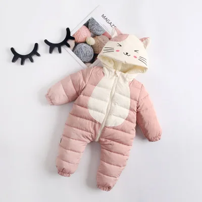 As photo Новые зимние теплые вельветовые кофты для девочек, комбинезоны для девочек детское пальто, одежда для малышей, новорожденных зимний костюм для мальчика, теплый комбинезон, пуховик из хлопка для девочек, боди-комбинезон, От 0 до 1 года - Цвет: As photo