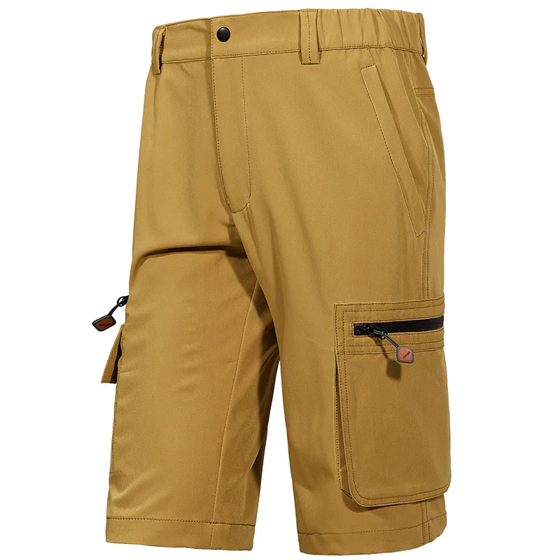 Popular Summer Men's Quick-Drying Five-Point Pants Casual Loose Thin Section Waist Men's Shorts Multi-Pocket Zipper Pocket Shorts Men