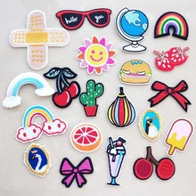 Модные DIY нашивки милые животные вышивка патчи для футболки Железный на детей дети аппликации одежда джинсы наклейки значки патч Модные DIY нашивки милые животные вышивка патчи для футболки Железный на детей дети аппликации одежда джинсы наклейки значки патч
