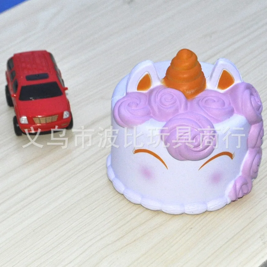 Cross Border for New Style Memory Foam Unicorn Beast Cake Model Memory Foam Rose Unicorn Cake Toy