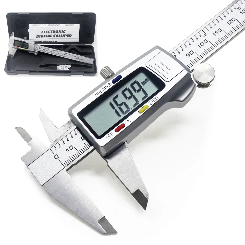 Digital Electronic Gauge Stainless Steel Vernier 150mm 6inch Caliper Micrometer
