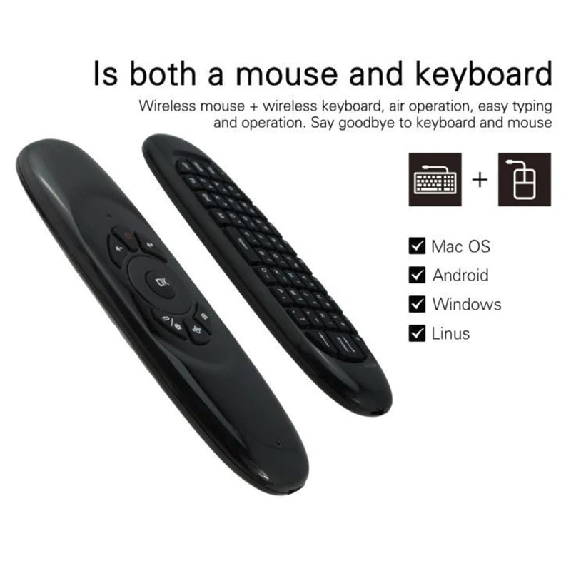 7 цветов подсветка Fly Air mouse 2 4 ГГц Беспроводная мини клавиатура игровая рукоятка