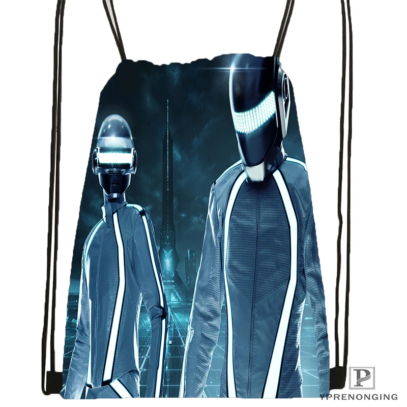 

Custom Daft Punk Tron Helmets Drawstring Backpack Bag for Man Woman Cute Daypack Kids Satchel (Black Back) 31x40cm#180531-01-07