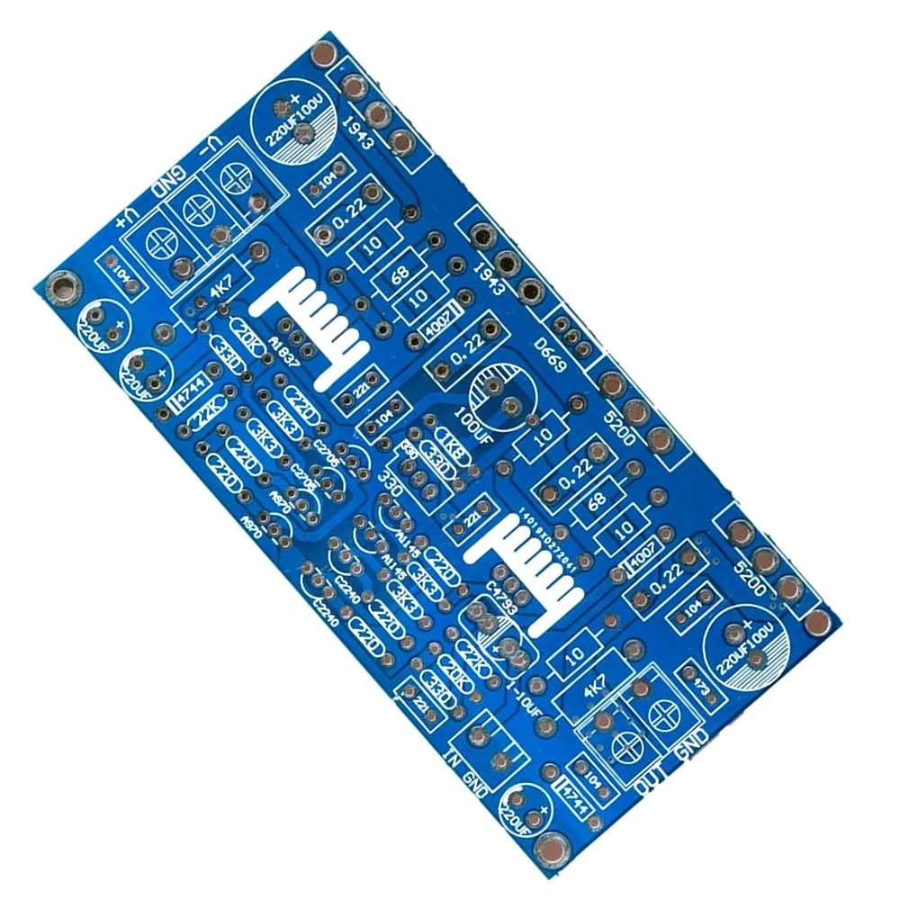 Плата моноусилителя мощности 200 Вт PCB 1943 + 5200 для аудиофила сделай сам|Модули