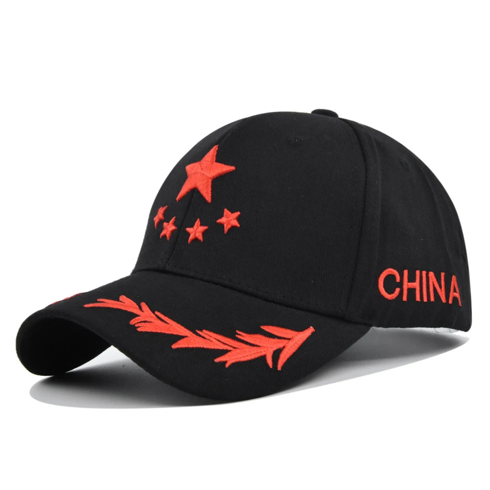 Baseball Cap Snapback Hat China flag Letters embroidery Pentagram Sun hat Spring Autumn baseball cap Hip Hop Fitted Cap baseball cap sun hat