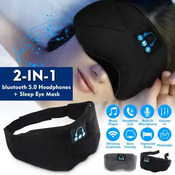

Wireless Stereo bluetooth Earphone Sleep Mask 5.0 bluetooth Sleep Soft Earphones Support Handsfree Sleeping Eye Mask