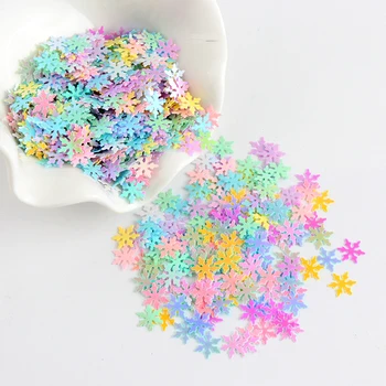 

1cm Snowflake Sequins Christmas Sequin Loose PVC Paillettes Paillette DIY Navidad Ornaments Sewing Wedding Craft Pick Colors 10g