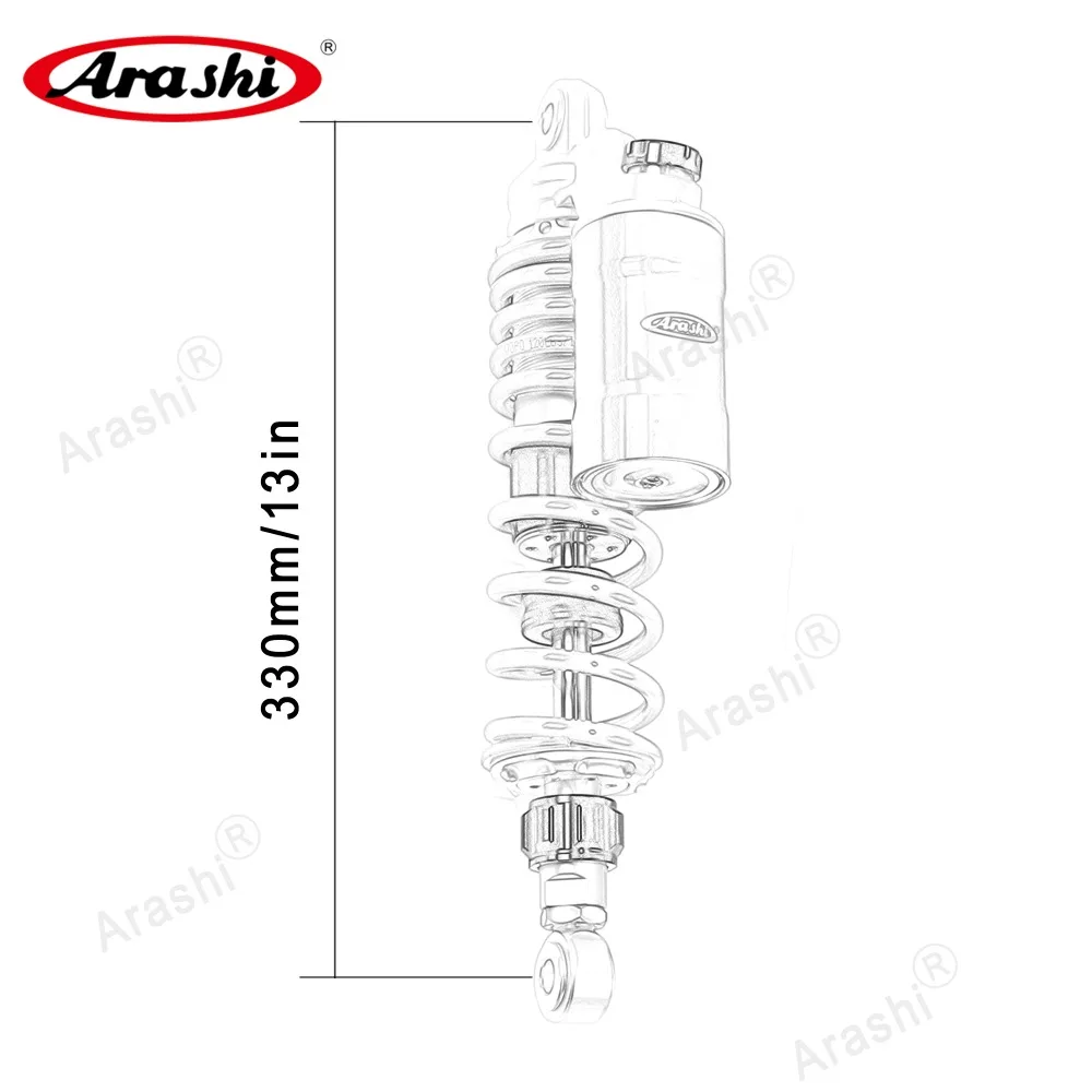Arashi Rear Shock Absorber Nitrogen Air Shock Suspension For HONDA For YAMAHA For SUZUKI 425mm / 365 / 360 / 330 / 315 / 305mm