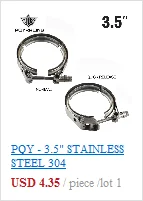 PQY- 2" STAINLESS STEEL 304 TURBO/INTERCOOLER/DOWNPIPE/DOWN PIPE/HOSE V-Band CLAMP PQY-VCN2