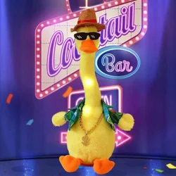 Dança pato brinquedo de pelúcia elétrica macio boneca de pelúcia bebês pato que pode cantar e dançar voz interativa bled stark brinquedo crianças jogos