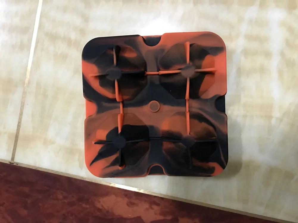 Black Orange Льдогенератор в форме бриллианта поднос кубик прессформы для коктейлей силикон для виски инструмент - Цвет: Black Orange