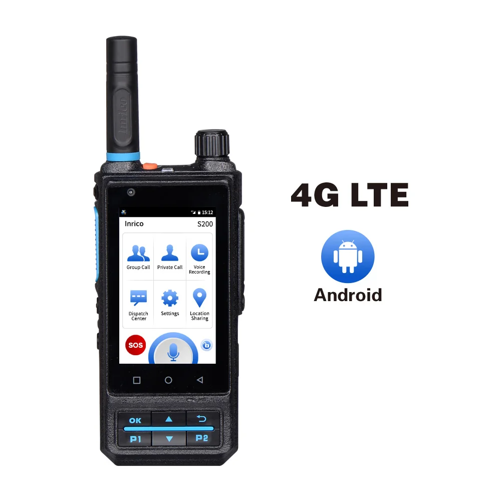 Сетевое радио Inrico S200 4G Android 7 0 рация LTE/WCDMA/GSM работает с режимом реального времени
