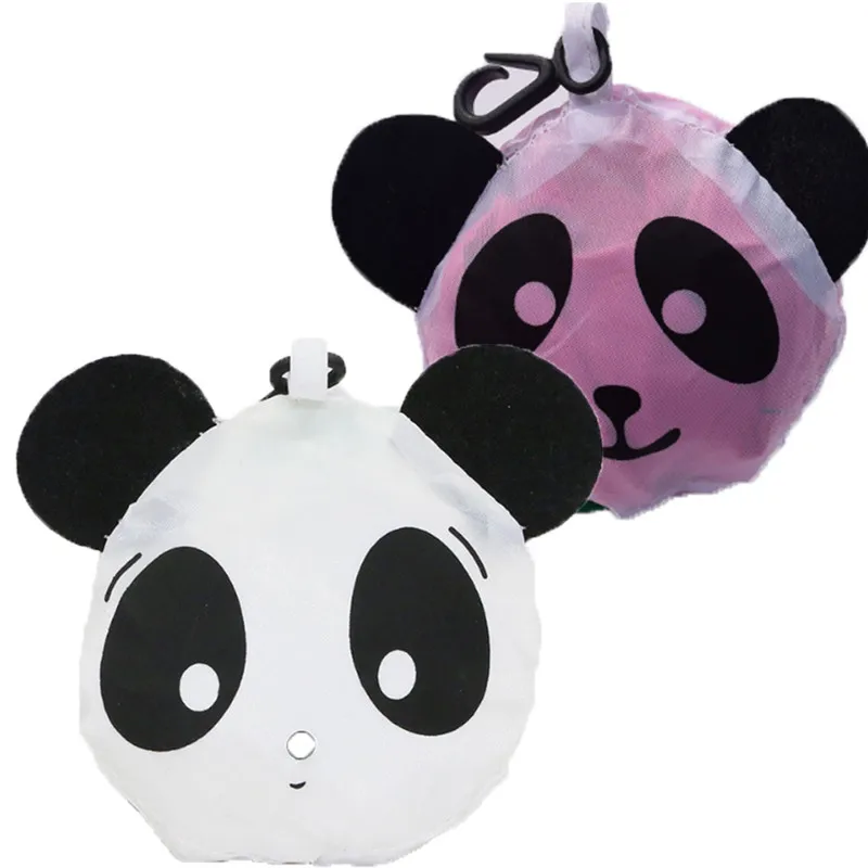 Panda Весенние рулоны многоразовая складная сумка для похода в магазин Сумка-тоут с мультяшным животным принтом Милая женская сумка женская Повседневная портативная эко-продуктовая сумка - Цвет: Panda