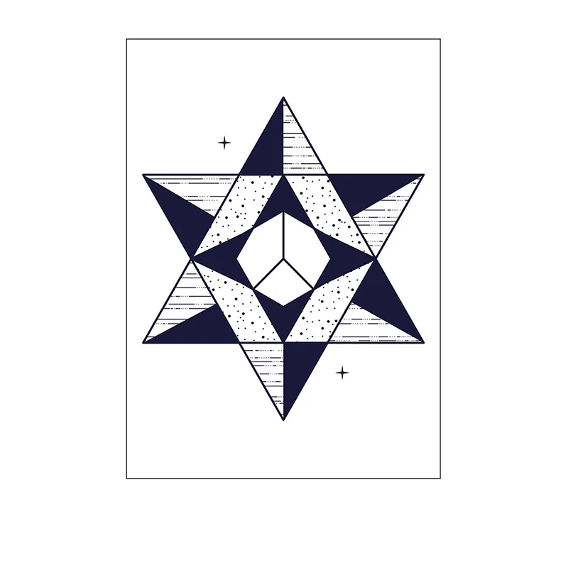 

Temporary Tattoo Sticker Totem Star Cross Triangle Geometric Pattern Waterproof Fake Body Art Tatoo for Kids Girl Boy Man Woman